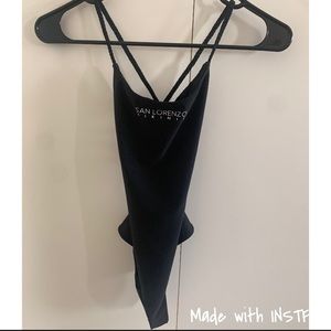 San Lorenzo Solid Black One Piece Swimsuit